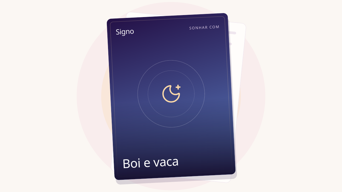 Sonhar com: Boi e vaca